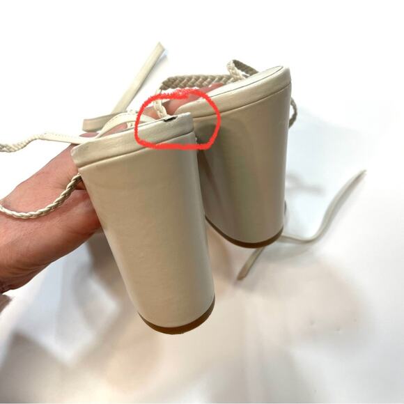 Raye Melissa Heel in Bone summer sandals size 8 - Picture 11 of 12